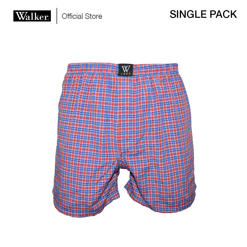 Walker Boxer Checkered Shorts Basic Cotton Comfort (Single Pack