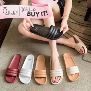 【Queen】New Trendy Casual Sandals Indoor and Outdoor One Strap Slides Slipper for Women