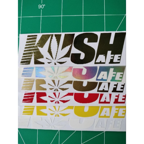 Kush Die Cut Sticker  Machine Cut   Vinyl Sticker For Motorcycle 