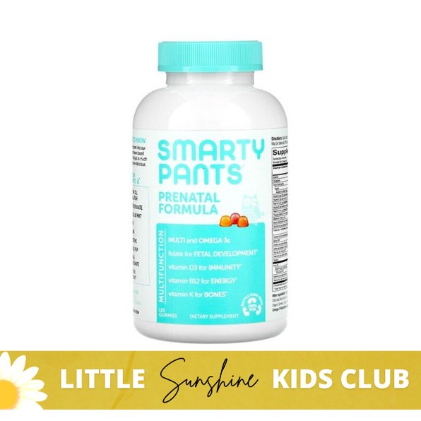 SmartyPants Prenatal Formula Gummy Multivitamin, Vit C, D3, & Zinc ...