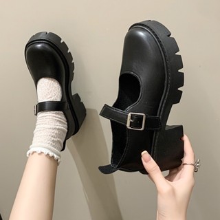 Marche Classic Fashion Lolita/JK Black Thick bottom SHoes Casual Students Wild Style Mary Janes
