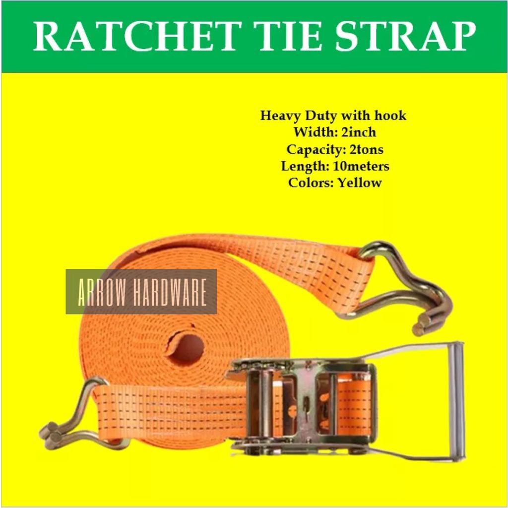 Heavy Duty 2'' 2T10m 33Feet Adjustable RatchetTie Down Cargo Lashing