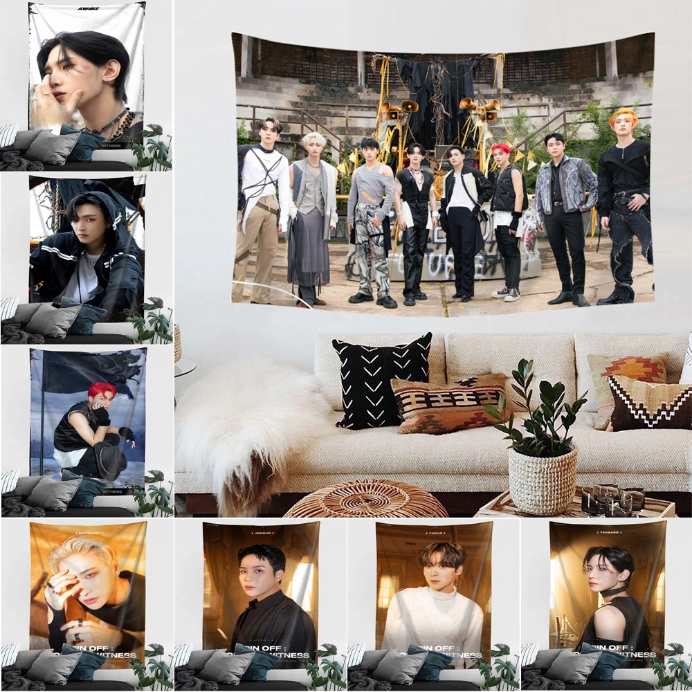 Wall Tapestry with Clips ATEEZ SPIN OFF FROM THE WITNESS Polyester