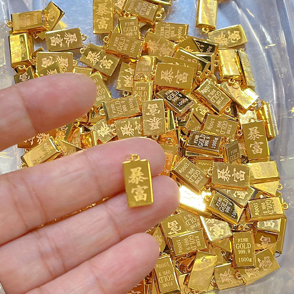 PENDANT GOLD BAR DESIGN 18K SAUDI GOLD Shopee Philippines