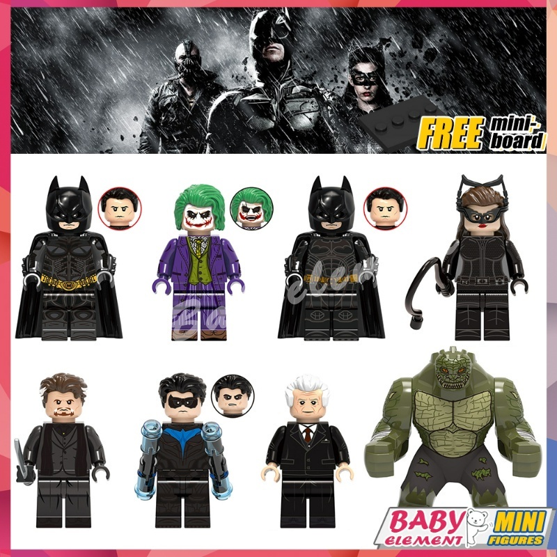 8 Types Minifigures Batman Begins DC Catwoman Joker Nightwing Killer ...