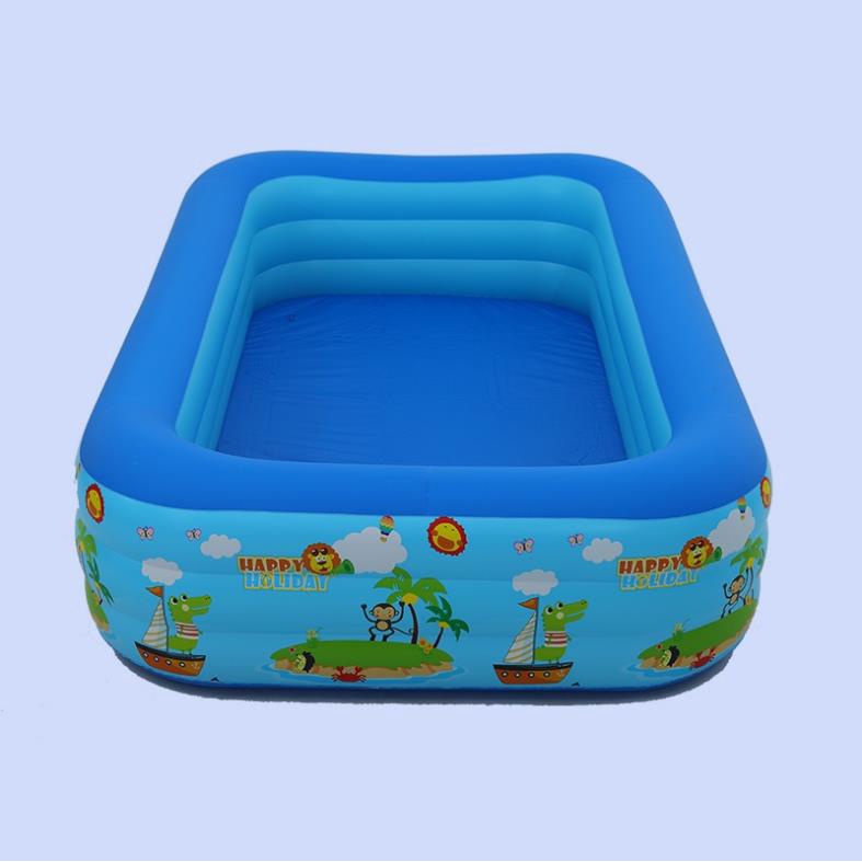 Swimming pool Three-tier inflatable outdoor swimming pool kids electric air pump family swimming - Image 3