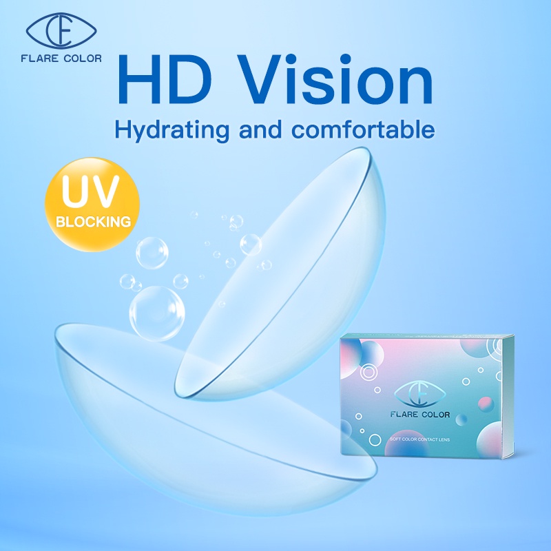 Clear Contact Lens wIth Degree (-1.00~-8.00) Soft Contacts Lens for ...