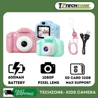 TECHZONE- Kids Camera Toy Mini HD Digital Outdoor Camera Rechargable Toy Camera for boys and girls