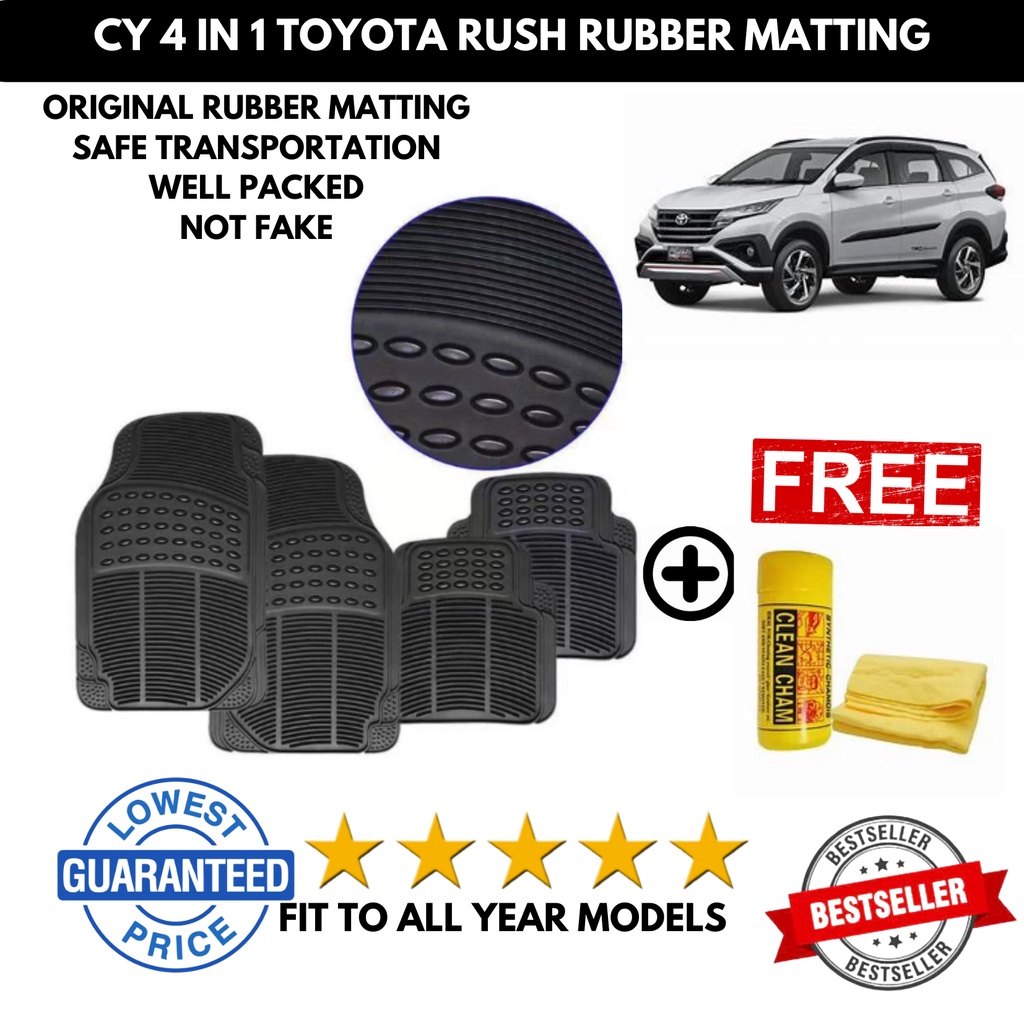 CY TOYOTA RUSH RUBBER MATTING ORIGINAL 4 IN 1 RUBBER MATTING HIGH