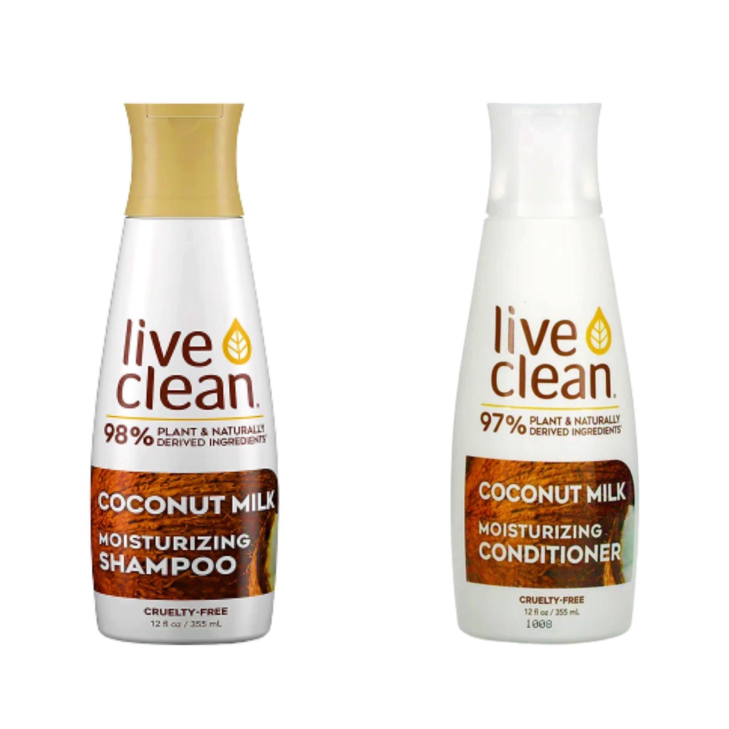 Live Clean / Shampoo & Conditioner / Coconut Milk Moisturizing / ORIG