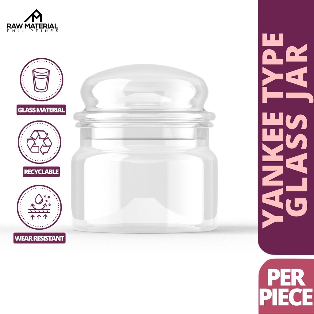 Rmph Yankee Glass Jar For Handmade Scented Candles Glass Vessels Frosted Clear Jar Round 4293