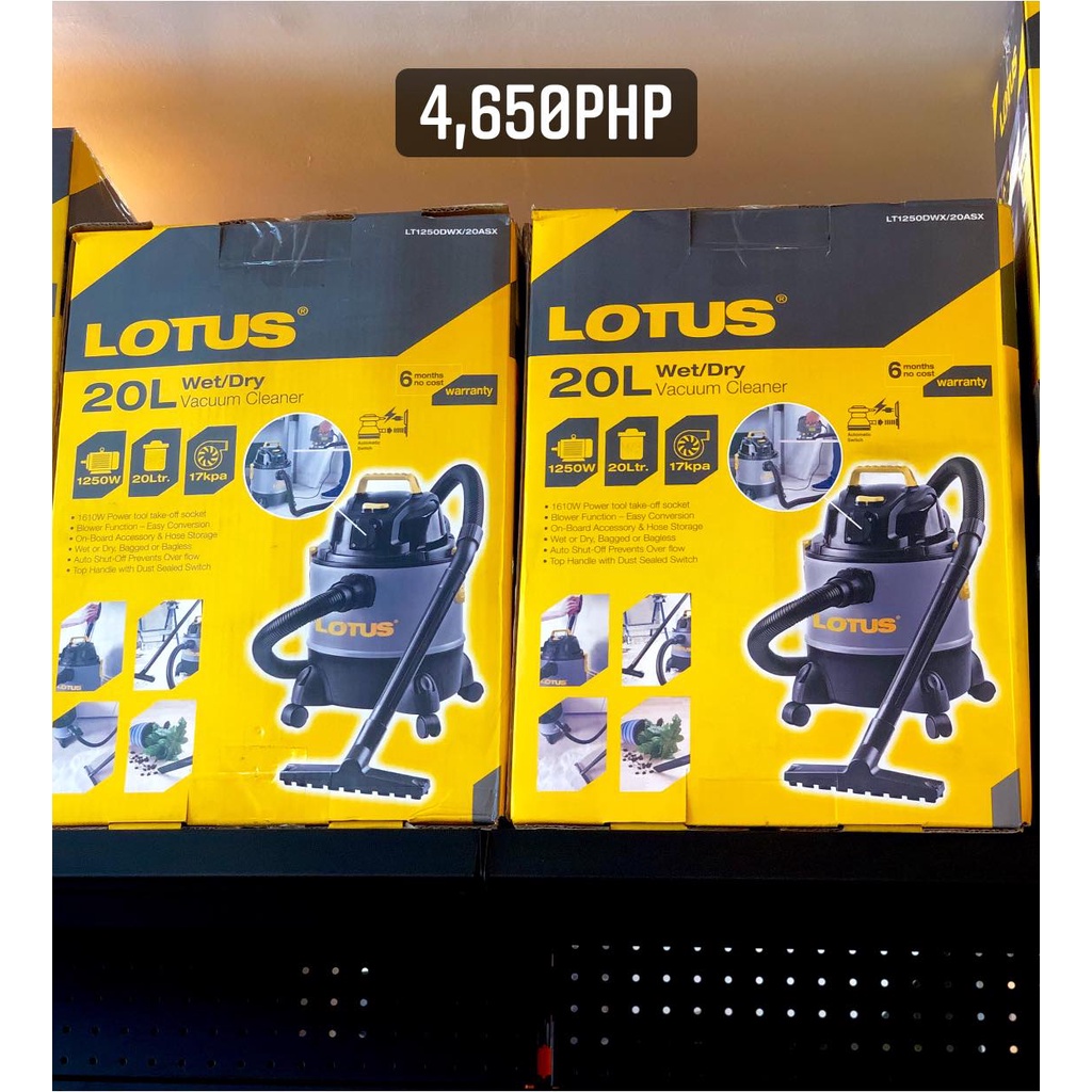 LOTUS LT2000DWX 20 LITER WET/DRY VACUUM WITH AUTO SOCKET Shopee