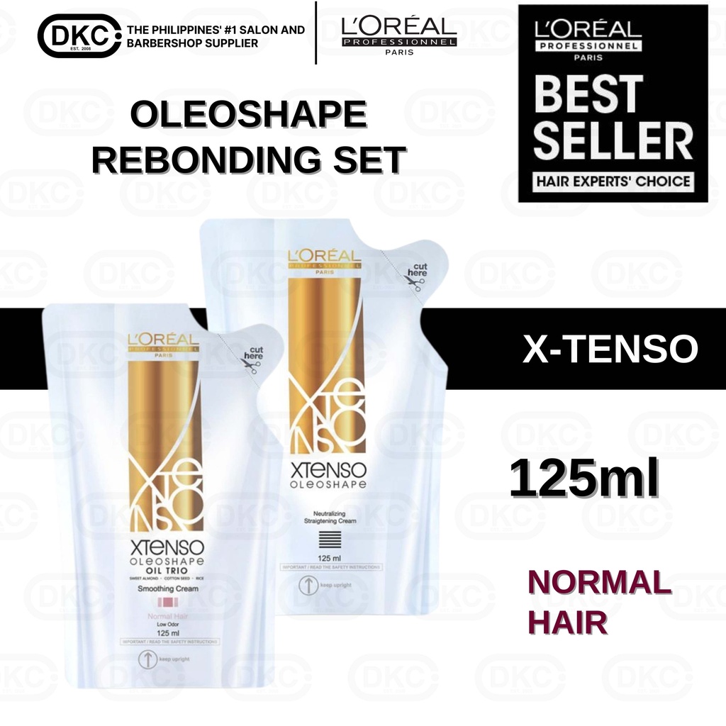 LOREAL Xtenso Oleo Shape Normal Hair Smoothing Cream + Neutralizing  Straightening Set 125ml | Shopee Philippines