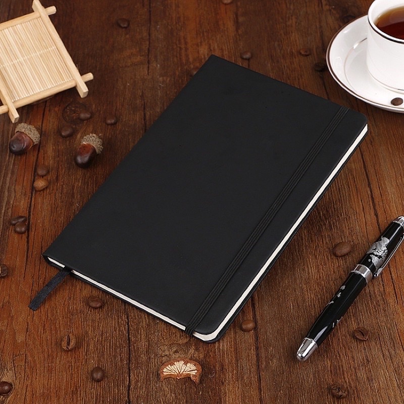a5 black plain notebook with garter and lines Shopee Philippines