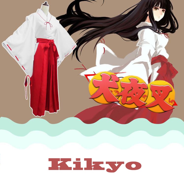 Anime Inuyasha Inuyasha Kikyo cosplay costume kimono warrior suit ...