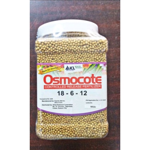 OSMOCOTE 18-6-12 CONTROLLED RELEASE FERTILIZER - ORIGINAL 1 KILO ...