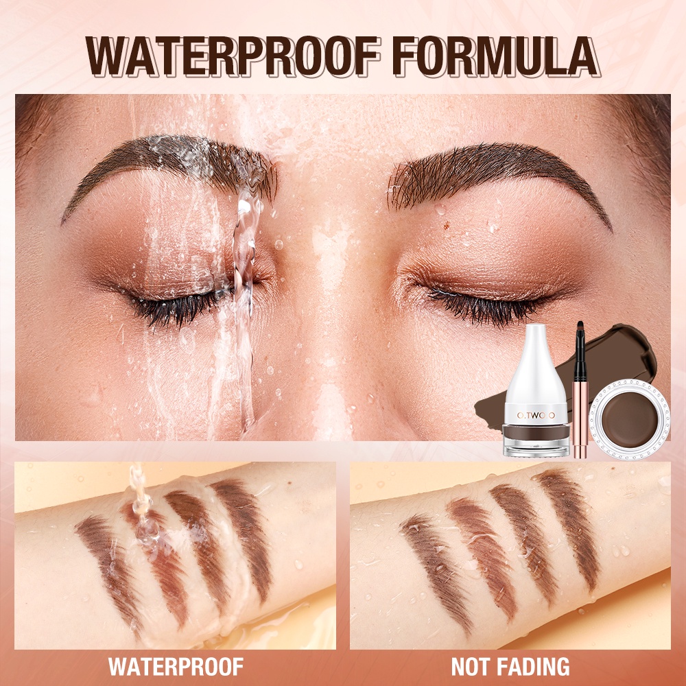 O.TWO.O Waterproof eyebrow cream & powder gel pomade with eyebrow brush  Eyeliner smudge-proof high pigment lasting Multi-uses Brow Stamp Styling  Eyebrow | Shopee Philippines