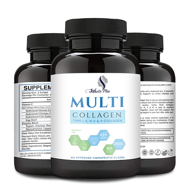 IWHITE PLUS MULTI COLLAGEN 2500 MG | Type I , II, III, V, X Collagen ...