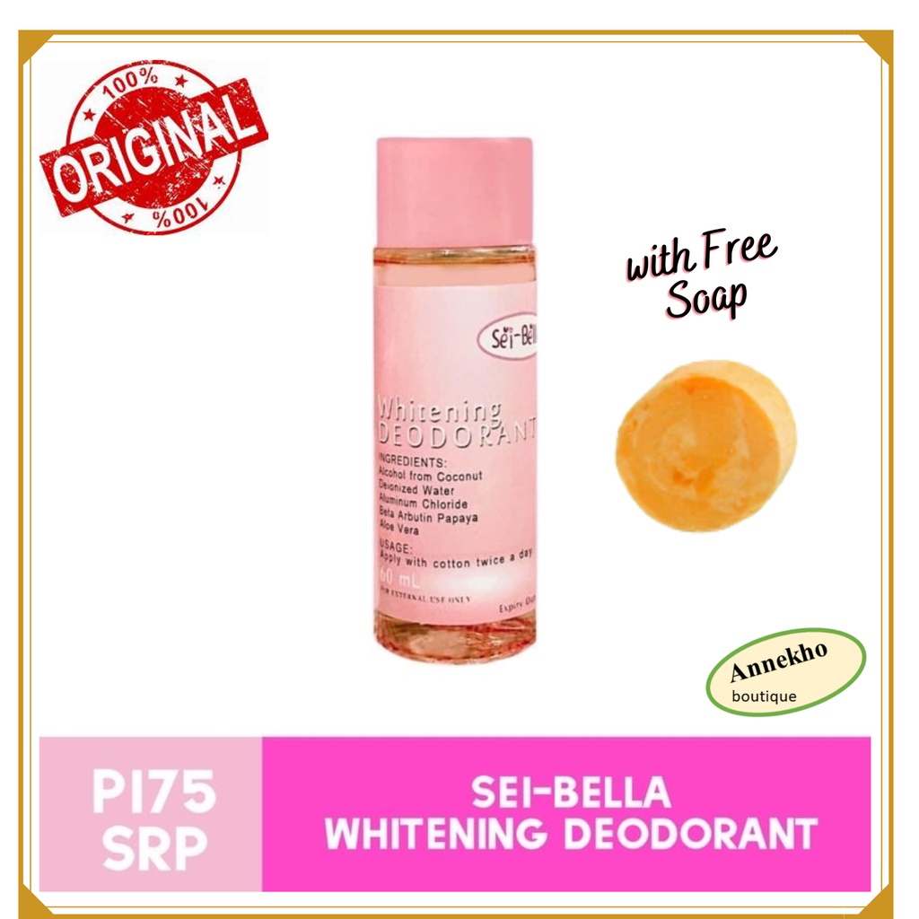 Sei Bella Whitening & Moisturizing Deo with FREEBIE Shopee Philippines