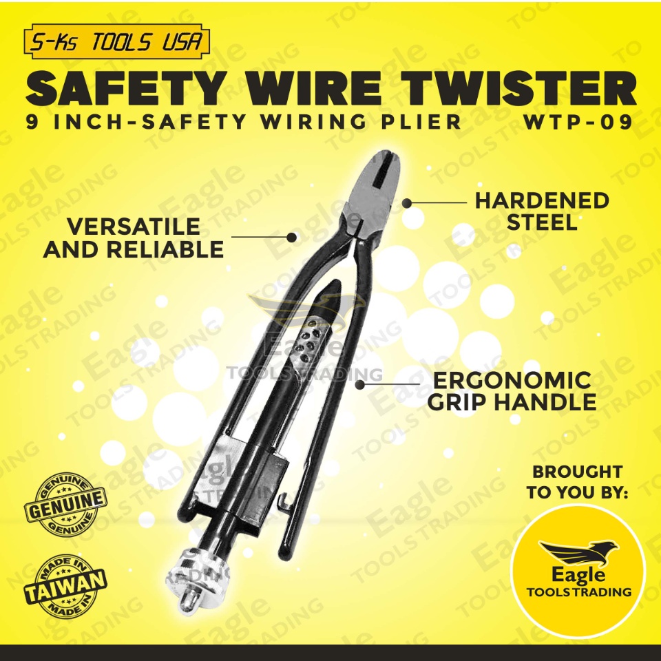 SKs Tools USA Safety Wire Twister 9 inch safety wiring plier WTP09