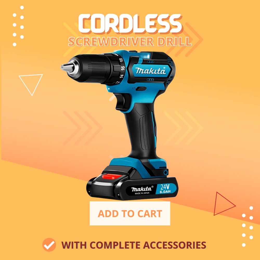 24v Wireless electric drill Cordless Liion Battery with LED flashlight