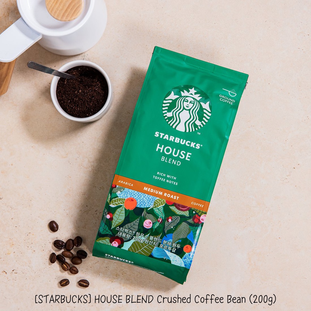 [STARBUCKS] HOUSE BLEND Crushed Coffee Bean (200g) MEDIUM ROAST RICH