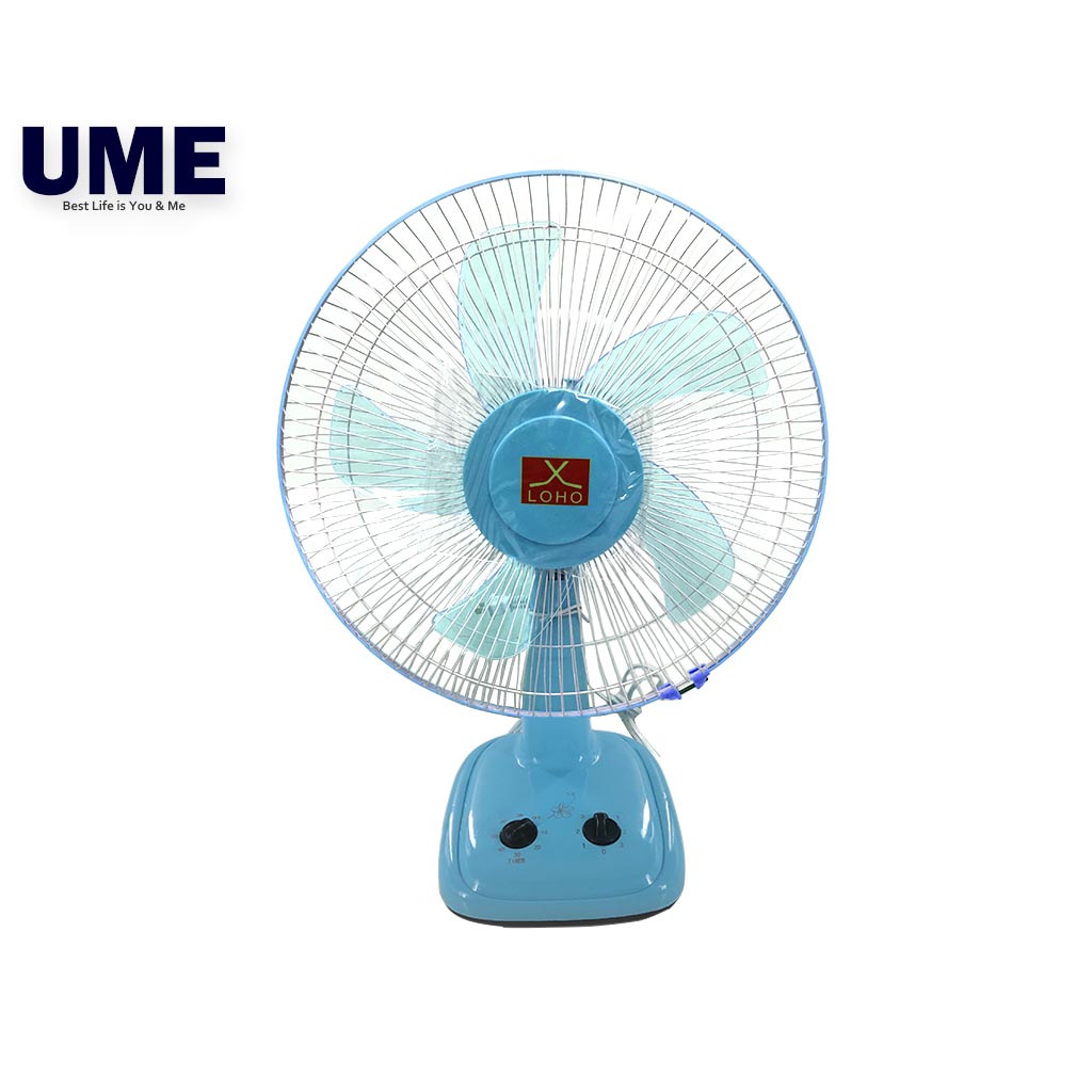 Loho 16" 3 Mode Wind Speed Electric Fan Desk/ Table Fans With 60