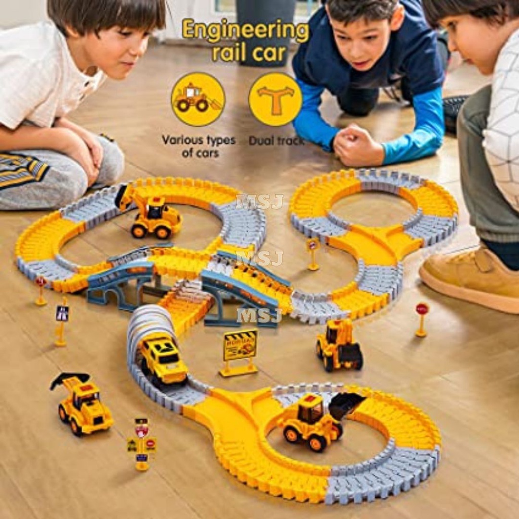 Train Track Toy Railway Kits Locomotive Engine Electric Train Tracks ...