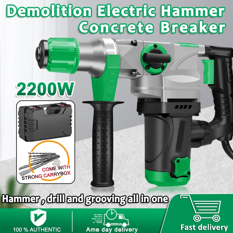Heavyduty electric hammer demolition electric hammer rock drill highpower concrete crusher