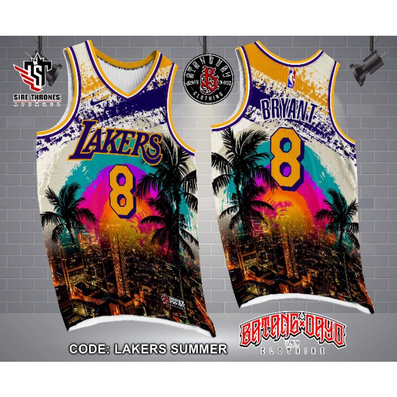 LAKERS SUMMER JERSEY INSPIRED FULL SUBLIMATION PRINT Shopee Philippines