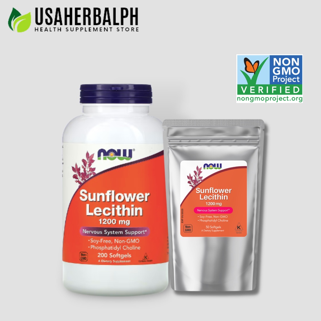 Now Sunflower Lecithin 1200 Mg Breastfeeding Supplement Inverted Nipple Clogged Ducts