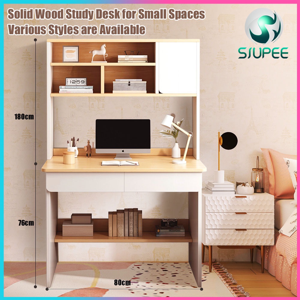Small Solid Wood Computer Desk Home Office Student Study PC Writing Desks  32Inch for School Bedroom | Shopee Philippines