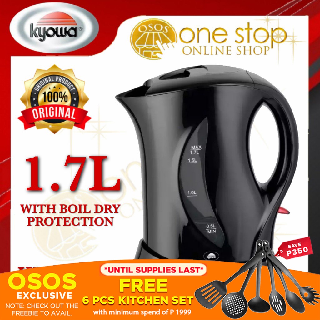 Kyowa Original Electric Kettle Water Heater 1.7L with Boil Dry