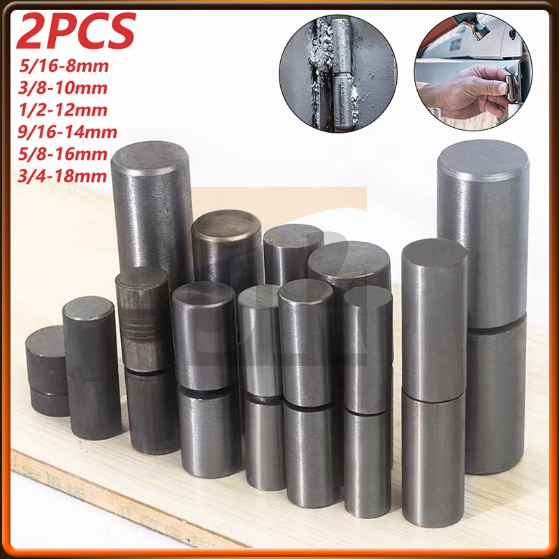 (2 pcs) Heavy Duty Cylindrical Hinges Welded Steel Door Cylindrical