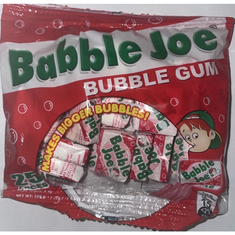 Babble Joe Bubble Gum, 25 pcs, sold per pack Shopee Philippines