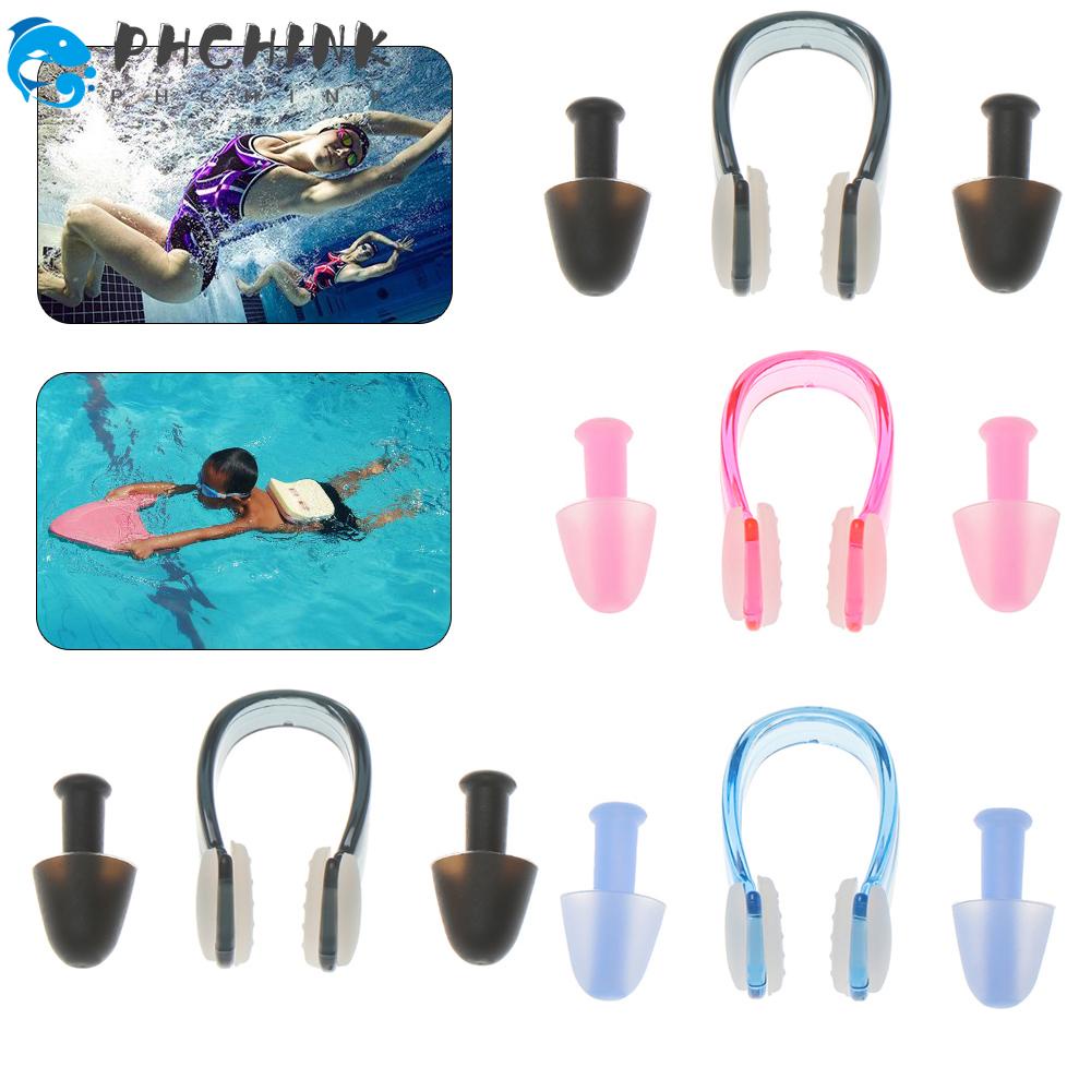 PHCHINK Soft Swimming Earplugs 3 Colors Pool Accessories Swim Dive