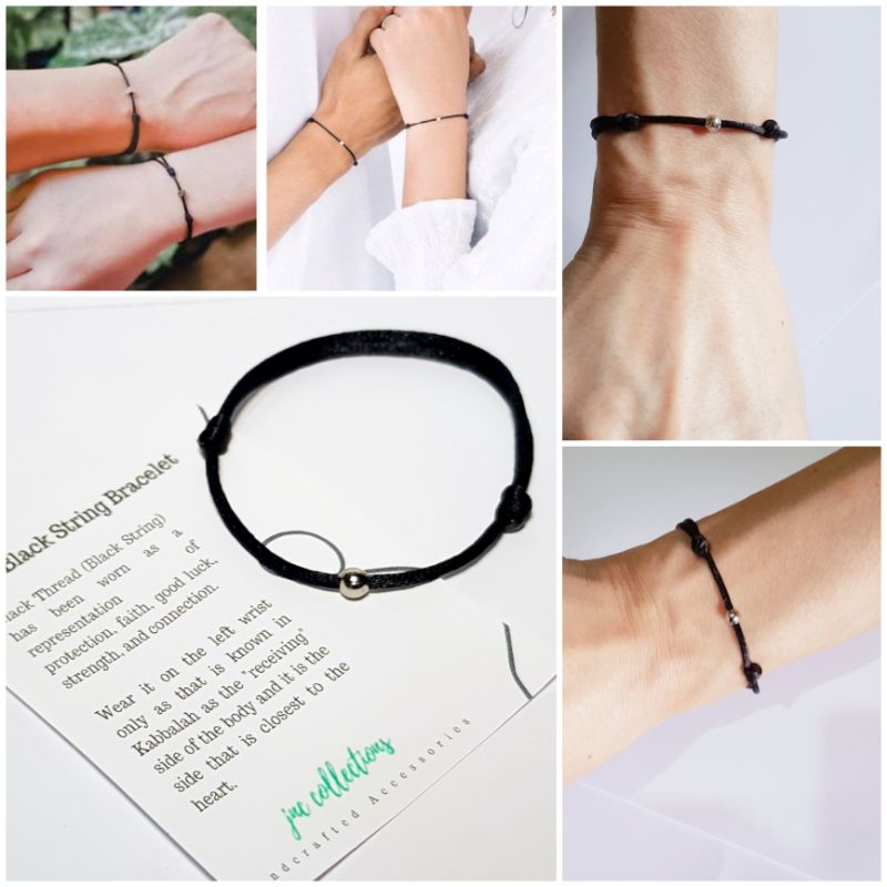 lucky-bracelet-minimalist-black-string-protection-faith-goodluck