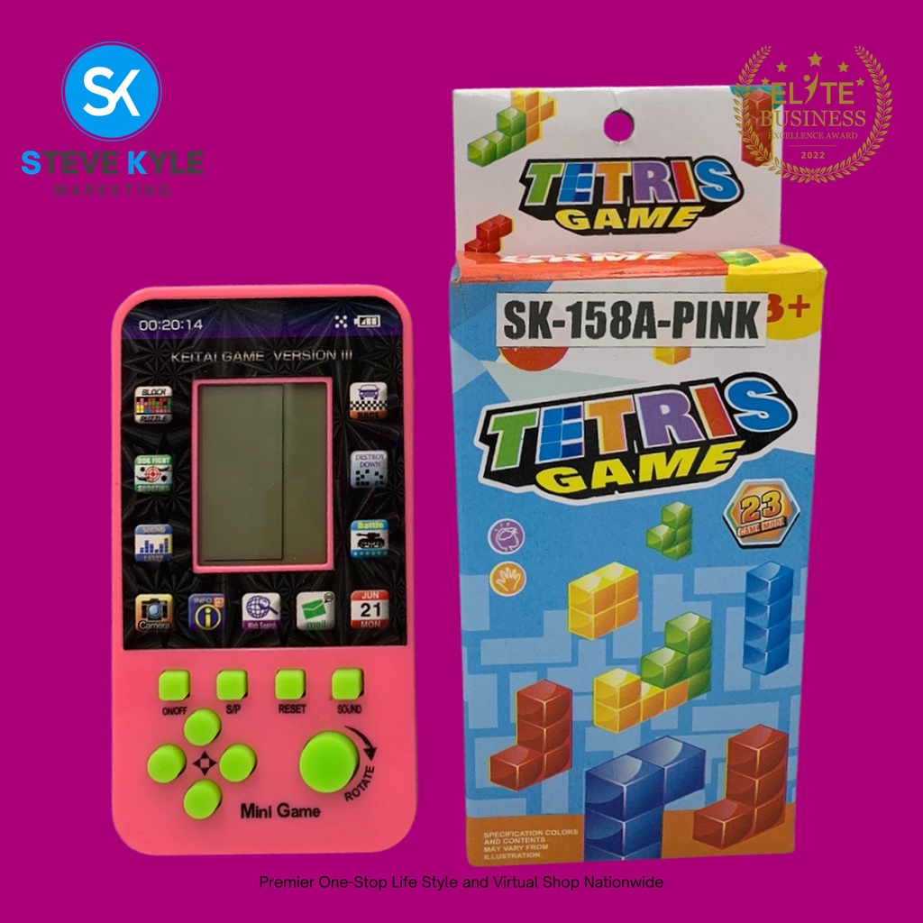 Children Toy Portable Handheld 23 Game Modes Brick Game (PINK) | Shopee ...