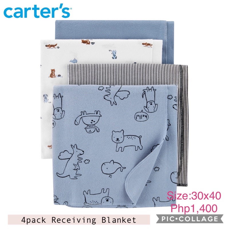 Carters 4Pack Receiving Blanket Shopee Philippines