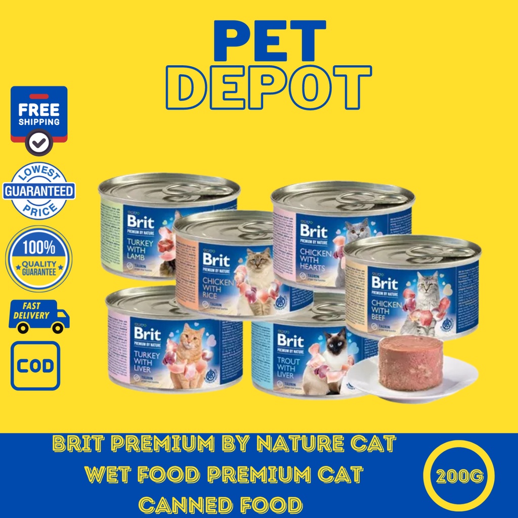 Brit Premium by Nature Cat Wet Food Premium Cat Canned Food 200g