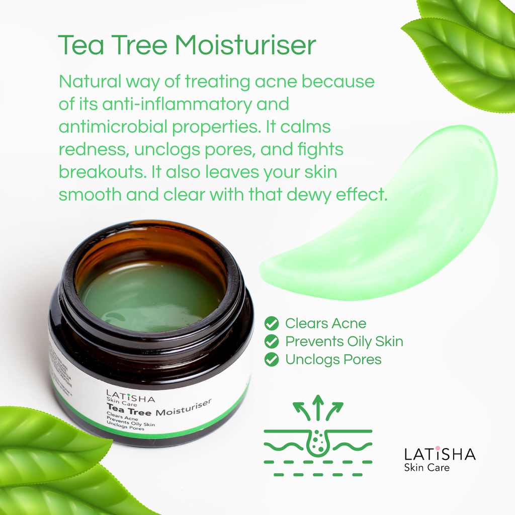 Tea Tree Gel Cream Moisturizer Pimples Acne Acne Scars Remover Pores