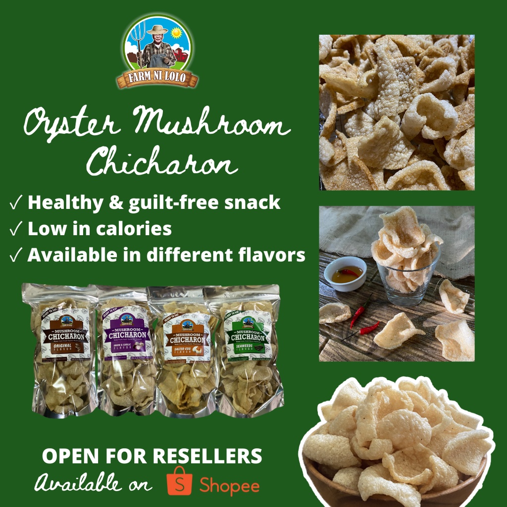 ORIGINAL Oyster mushroom chicharon Wholesale available by Farm ni Lolo
