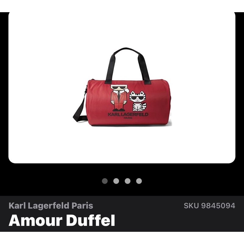 Original Karl Lagerfeld Amour Duffel bag / travel bag / weekender bag