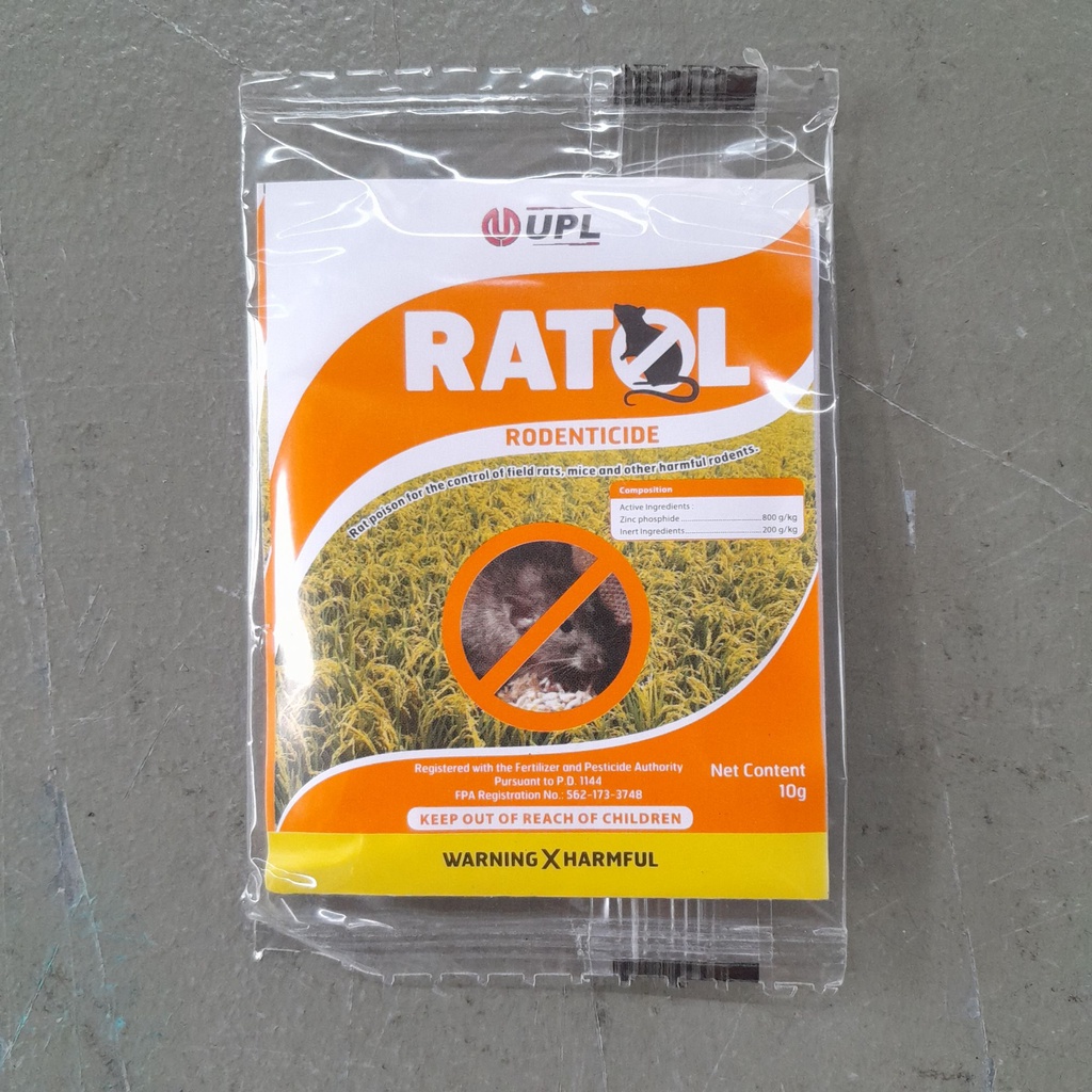 RATOL (10 GRAMS) ZINC PHOSPHIDE RODENTICIDE / RAT POISON / RAT KILLER ...