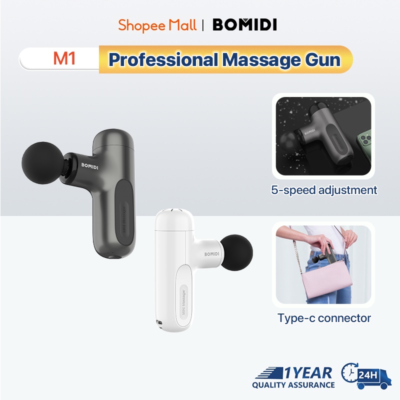 Bomidi M1 5 Heads Portable Muscle Massage Gun Percussive High Frequency