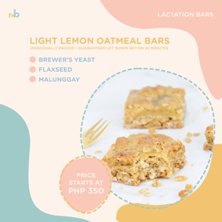 Milking Bombs by ABC Light Lemon Oatmeal Lactation Bars