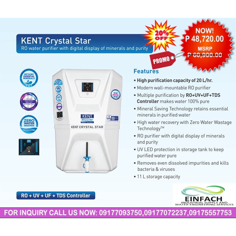 KENT CRYSTAL STAR WATER PURIFIER Shopee Philippines