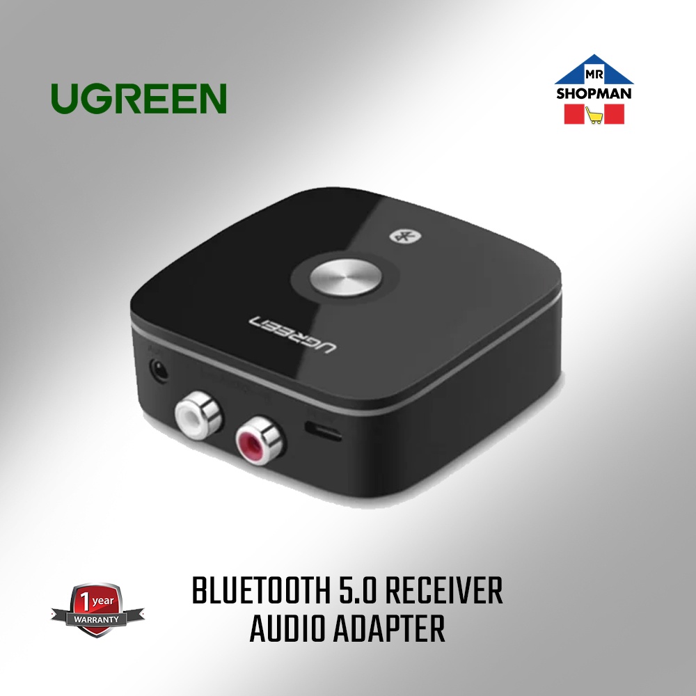 Ugreen wireless bluetooth 5 0 audio receiver w 3 5mm 2rca adapter