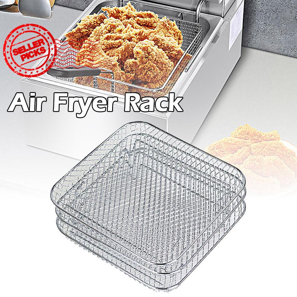 8 Inch Air Fryer Rack Square Three Stackable Racks Dehydrator Stainless