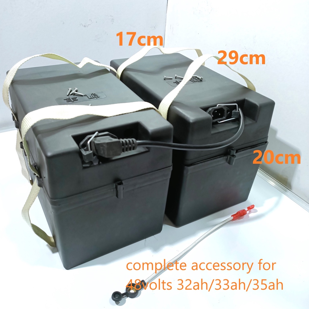 ebike battery box for 48volts 32AH/33AH/35AH complete set with wires